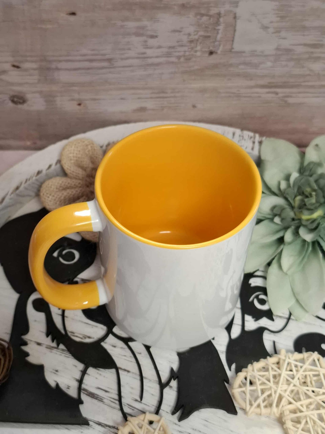 Mug jaune à personnaliser