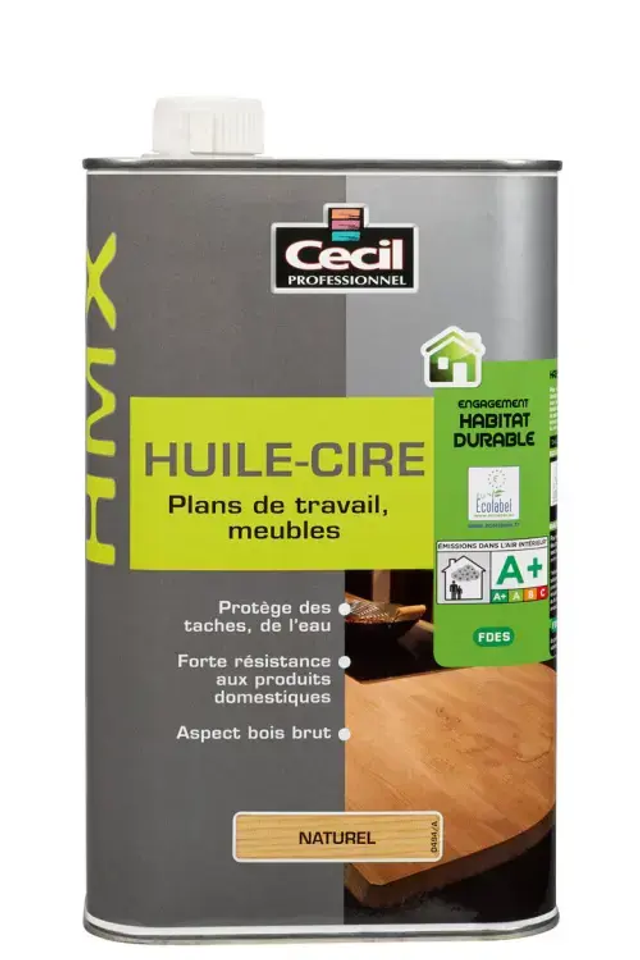 CECIL PRO HMX Huile cire plan de travail Mat 1 L