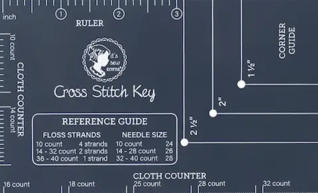Cross Stitch Key ruler