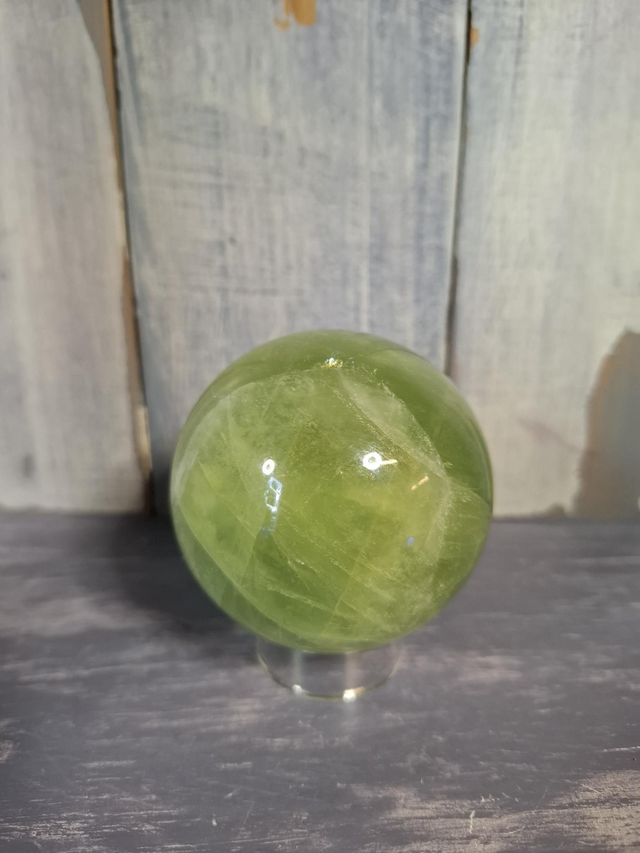Apple Green Fluorite Sphere 