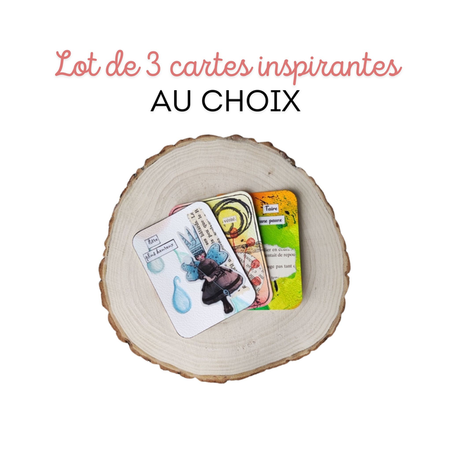 Lot de 3 cartes inspirantes au choix