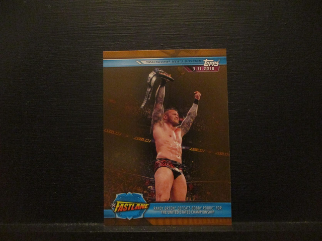 Randy Orton Defeats Bobby Roode For The United States Championship - Brown Champions Original Trading Card #89