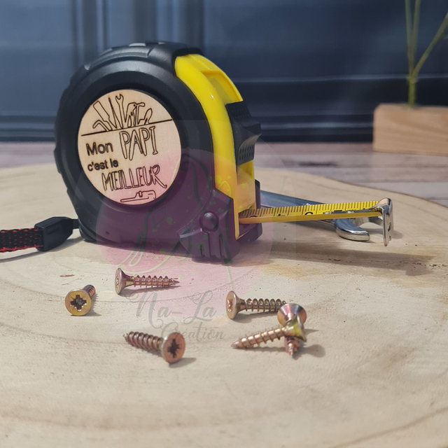 Mètre papa c'est le meilleur bricoleur gravé