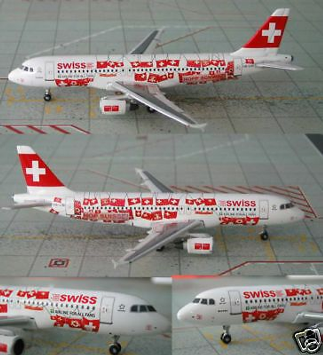 SWISS A320 (HB-IJM) "Hopp Schwiiz" Euro 08, 1:400