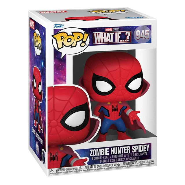 Funko -  Marvel What If...? Zombie Hunter Spidey 9 cm POP!