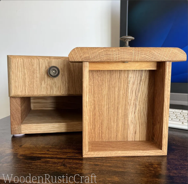 Small Handmade Solid Oak Chest of Drawers