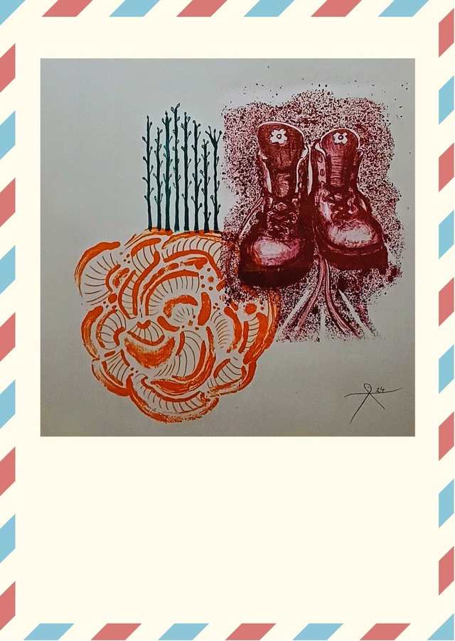 Carte postale // BALADE - chemin de la vie// Estampe Karianne B.