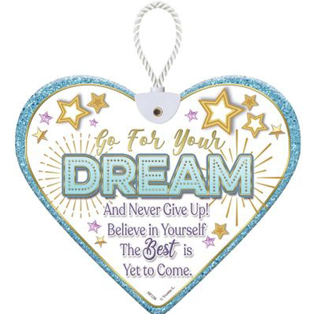 Heartfelt Go For Your Dream Ceramic Heart Only £4.99