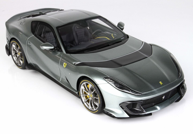 Ferrari 812 Competizione 2021 Grigio Coburn BBR 1:18