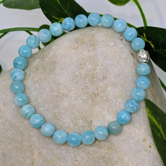 Bracelet "Amazonite du Pérou" 6mm BR-027