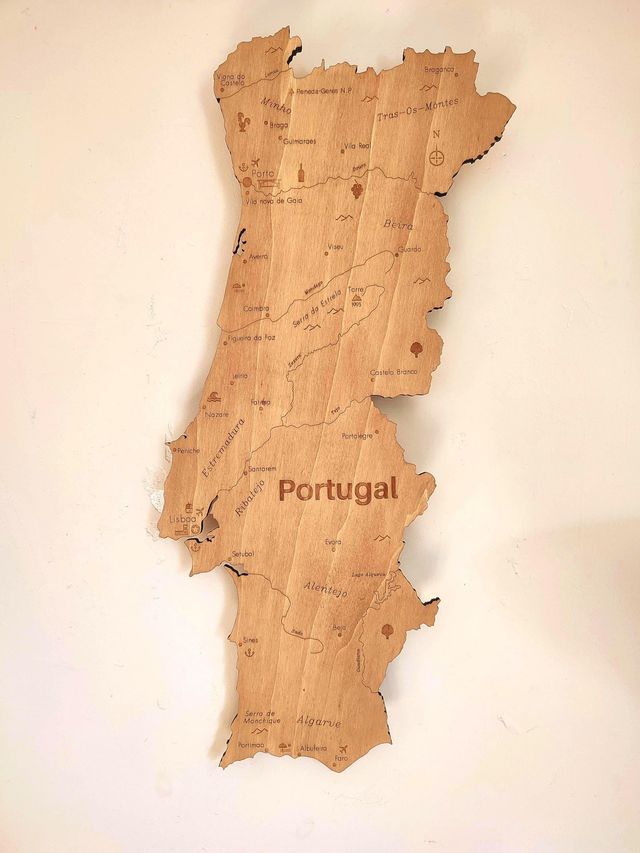 A06 – Carte du Portugal - décoration murale design