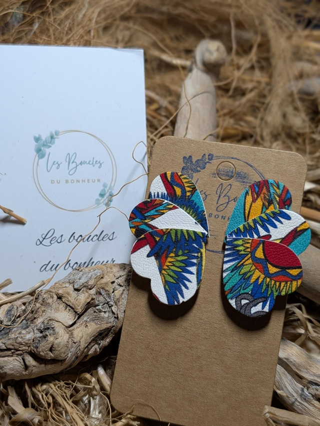 Boucles d'oreilles Oxa multicolore ox006