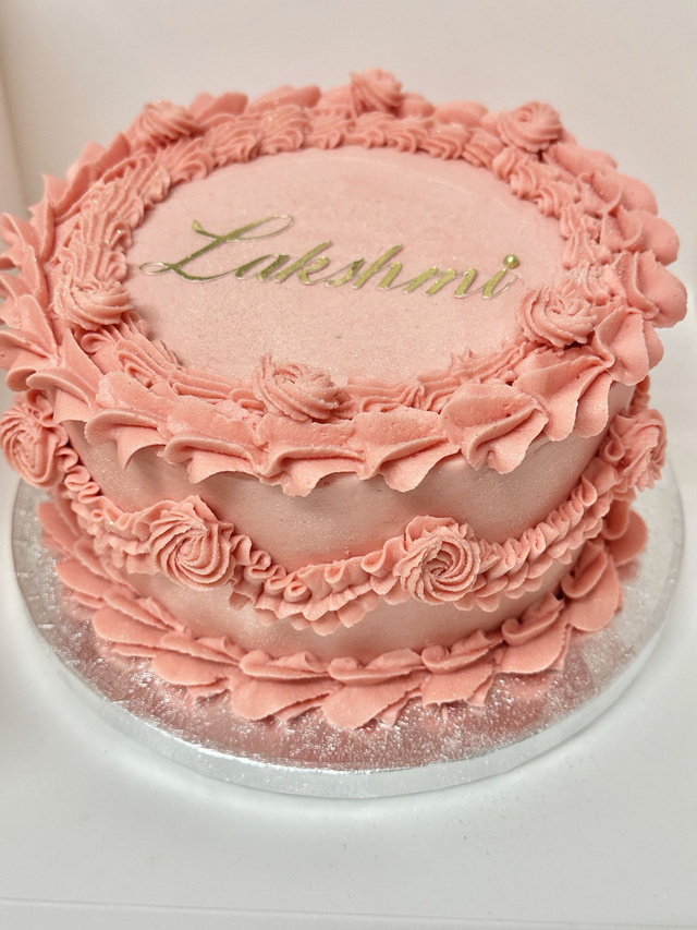 Pink Vintage Birthday cake