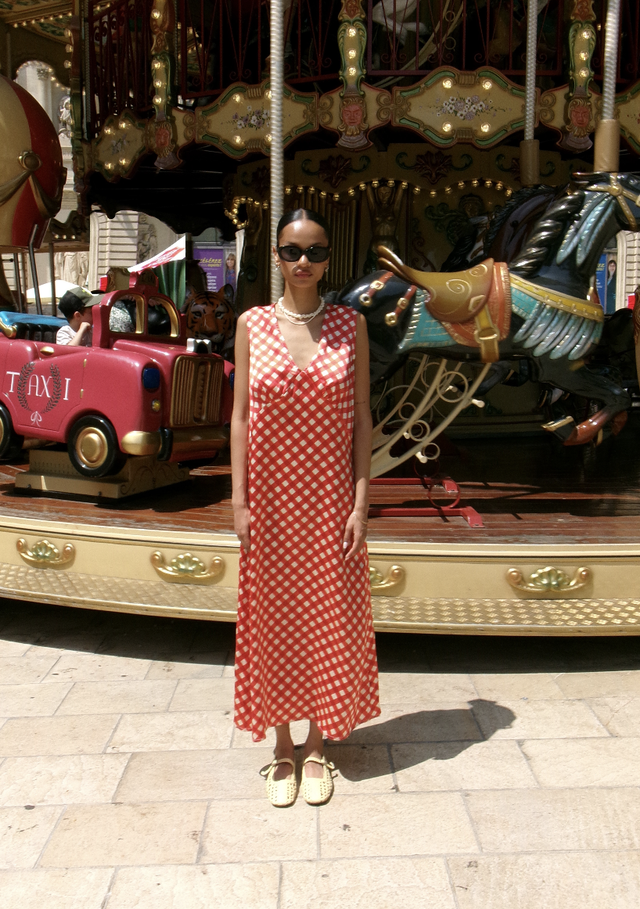 Robe Nina Vichy rouge
