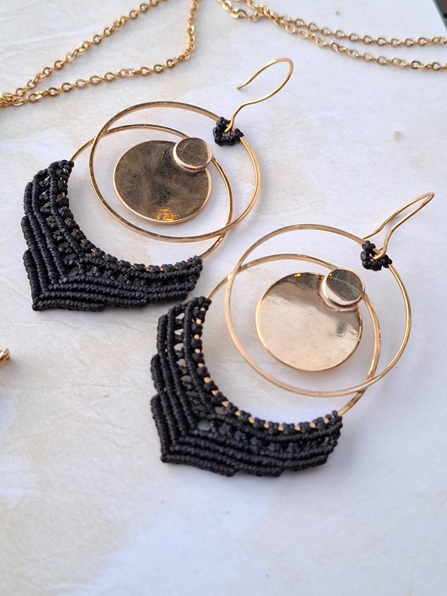 Boucles d&#039;oreille - Harmonie de Disques Version Black