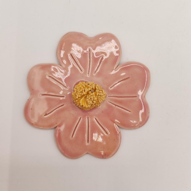 Tasse à expresso vert mat intérieur rose moucheté