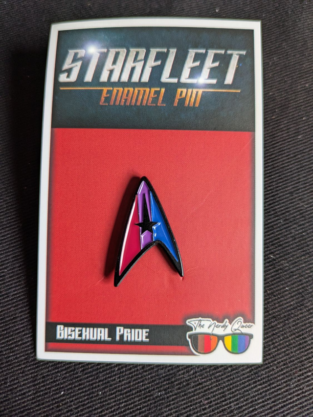 Starfleet Insignia Bisexual Pride Flag Soft Enamel Pin Badge