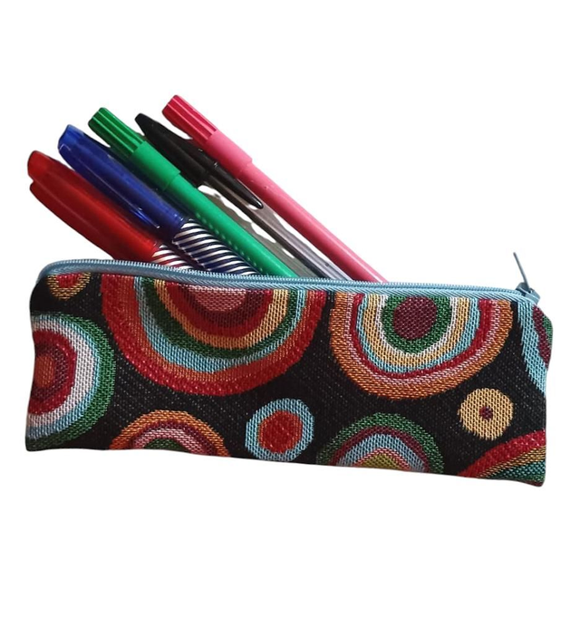 Mini Trousse pour stylos/ trousse longue / trousse tapisserie/ Pochette stylos originale/Etui à lunettes /Tissu Gobelin