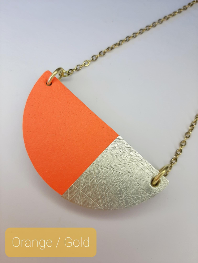 Colourblock pendant - ORANGE