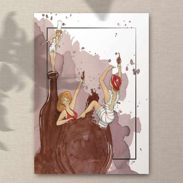 Affiche A4 - Vin Nature - Vins Contés, Illustration 2025