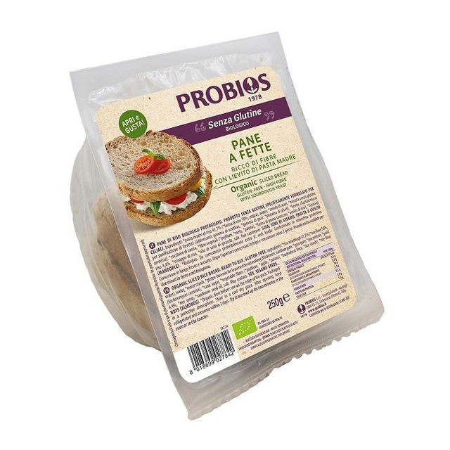PANE A FETTE 250G  senza glutine PROBIOS 