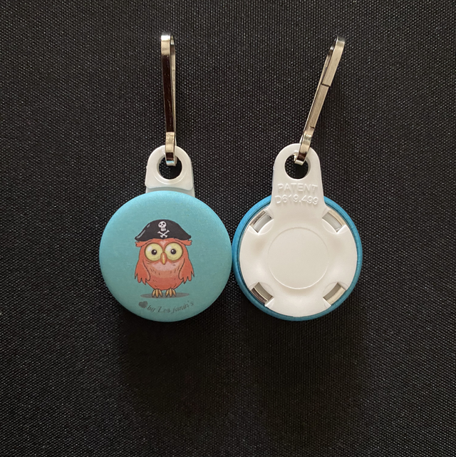 Tirette fermeture éclair chouette pirate