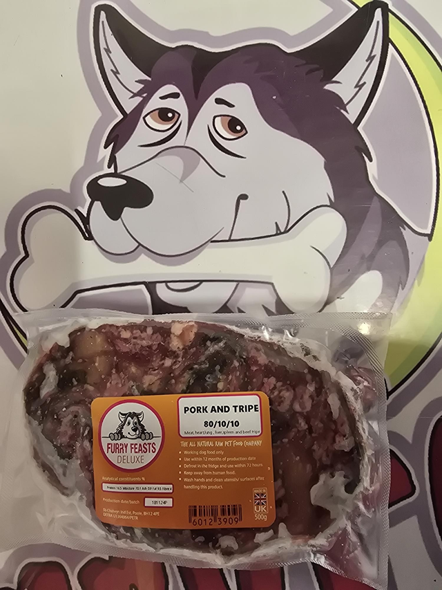 Pork and Tripe 80/10/10 500g Flat Pkt