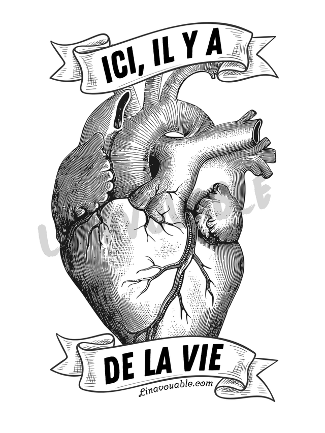 AFFICHE "ICI, IL Y A DE LA VIE"