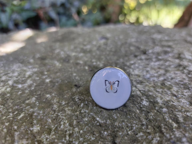 Bague papillon blanc