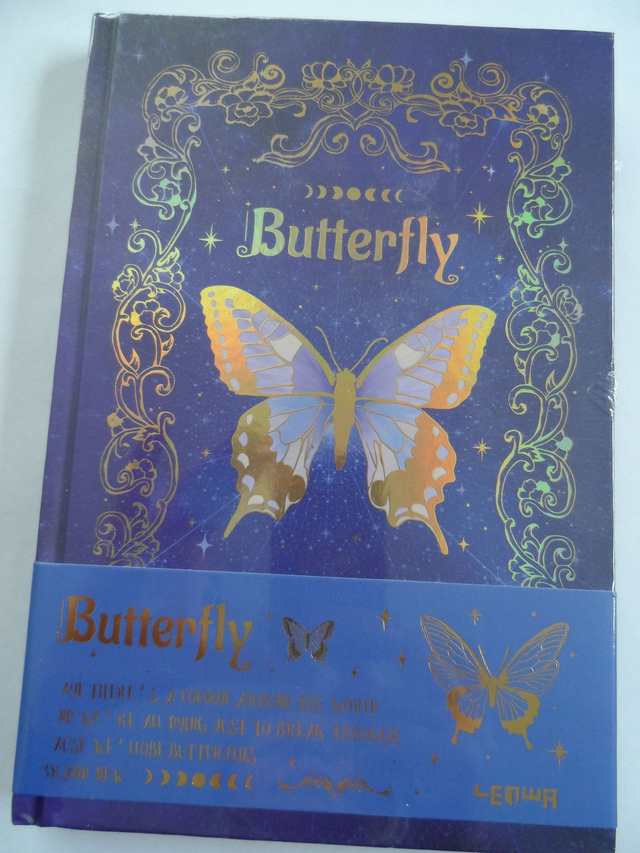 Carnet violet Papillon
