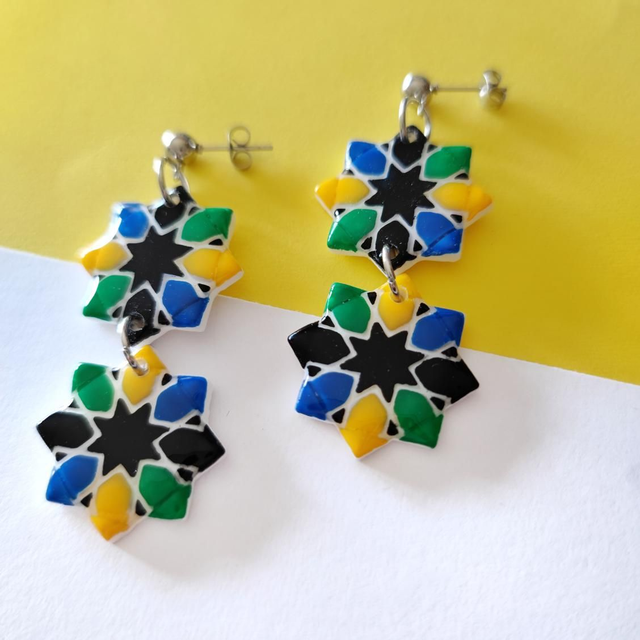 Pendientes Azulejo Árabe doble 