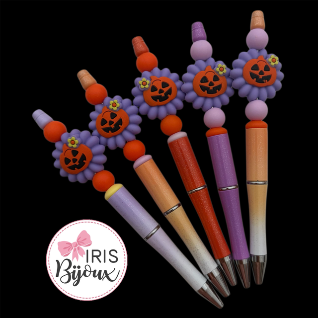 Penna Halloween fiore lilla