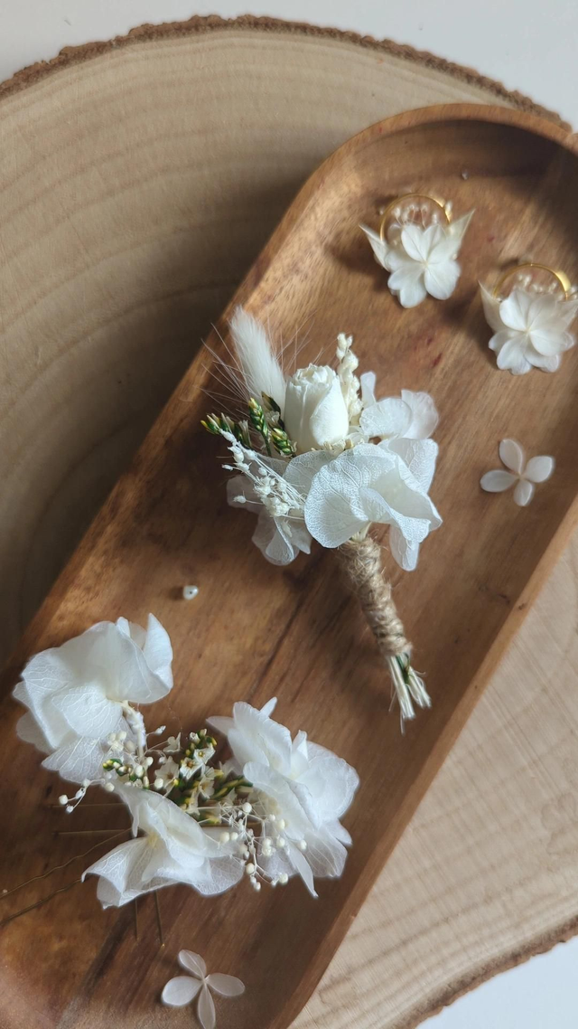 Boutonnière épingle - COTTON BLOOM