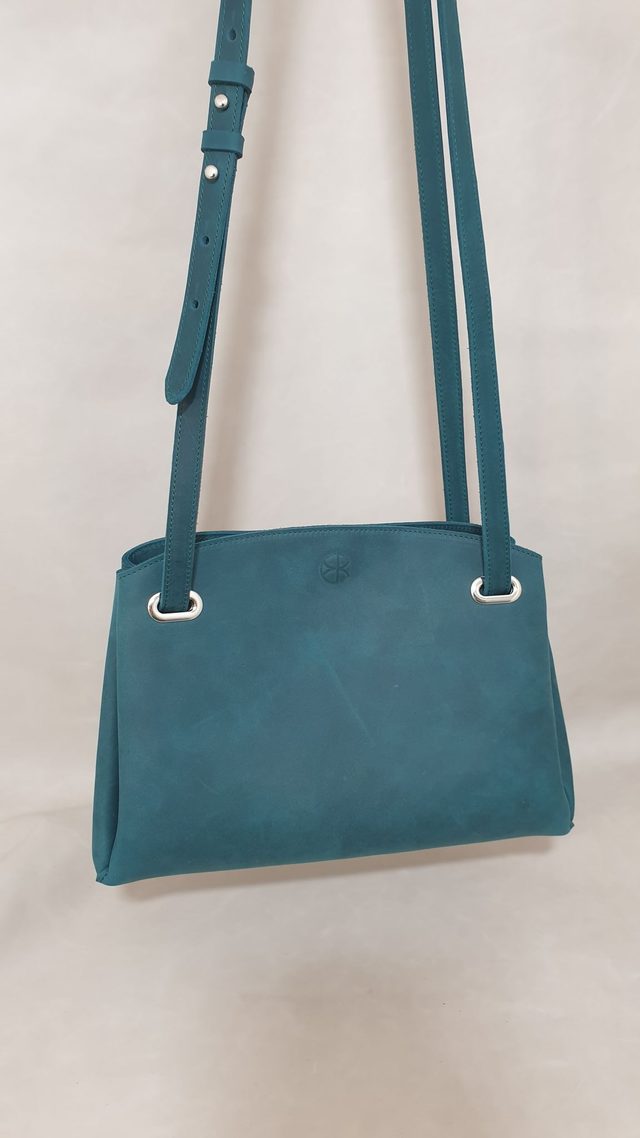 sac bellows vert canard / argenté