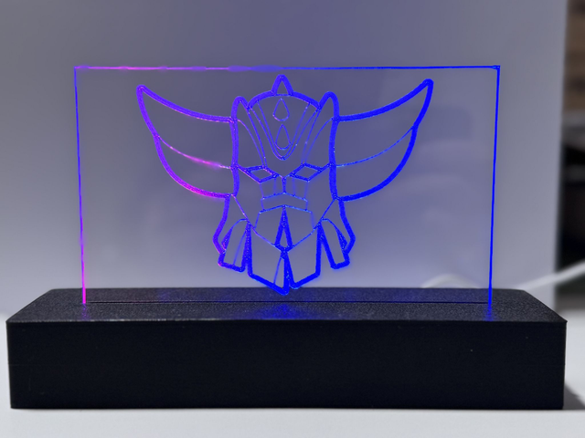 Lampe LED avec Gravure Laser sur Verre 03