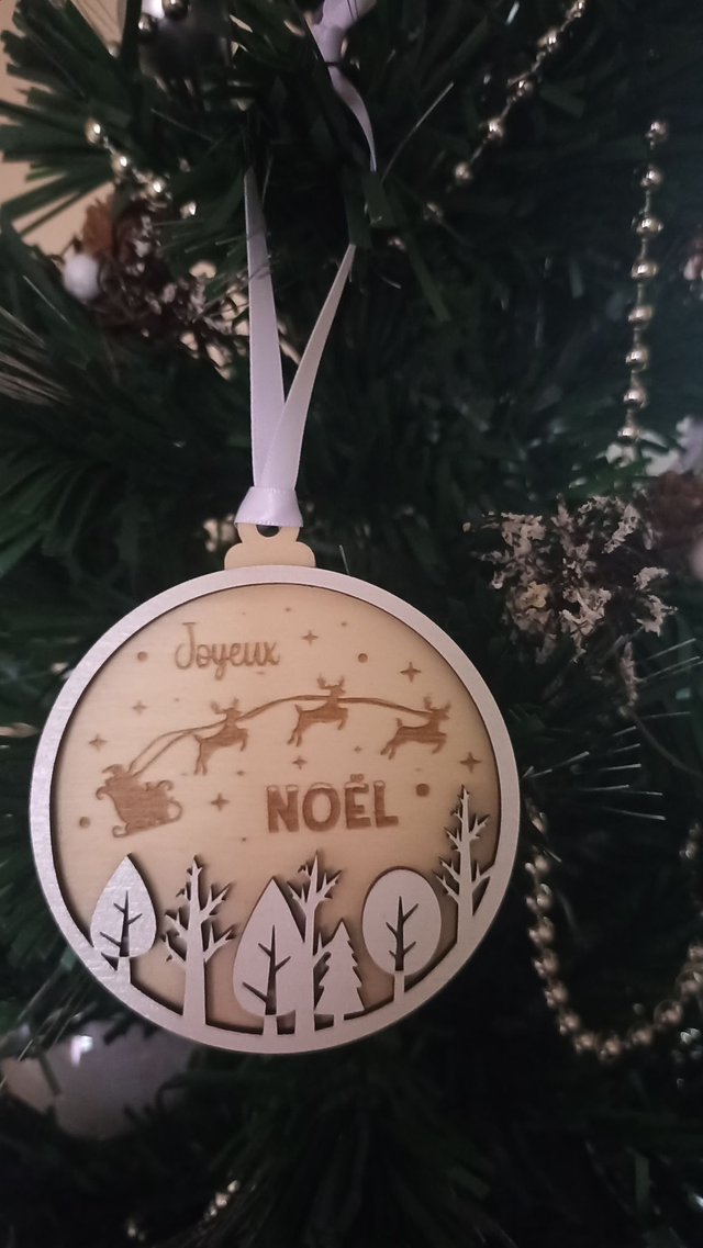 Boule - Joyeux Noël - Traineau