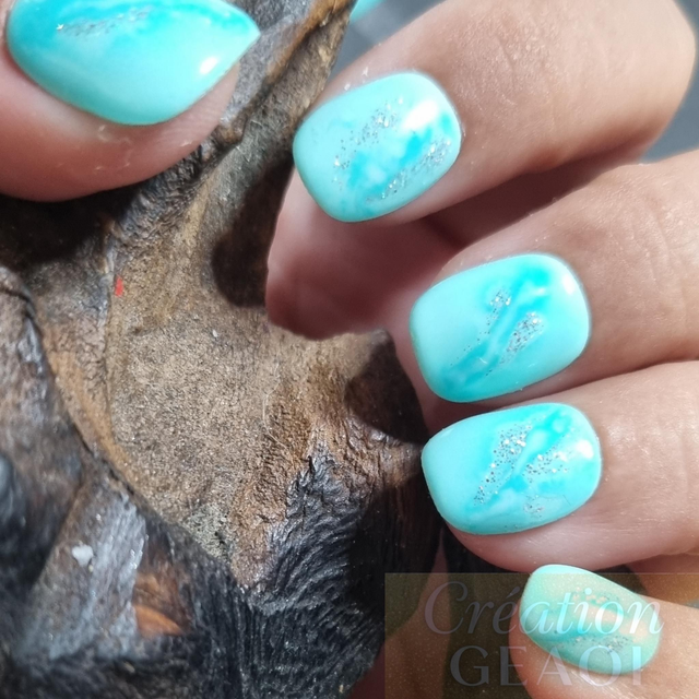  Abstrait lagon little carré xs créer à la commande délai de 7 jours  Ouvrable 