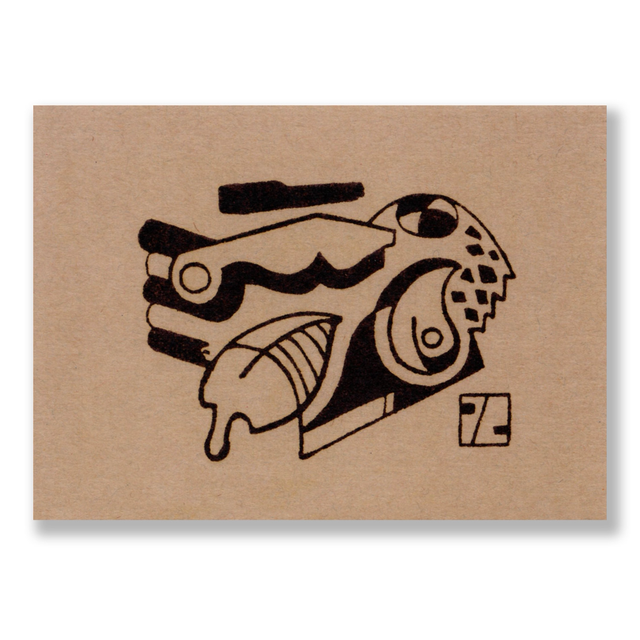 Postkaart JC Kraft en zwart