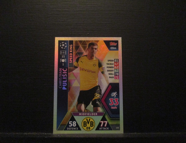 Christian Pulisic - UEFA Champions League Match Attax 2018/19 Original Trading Card #135