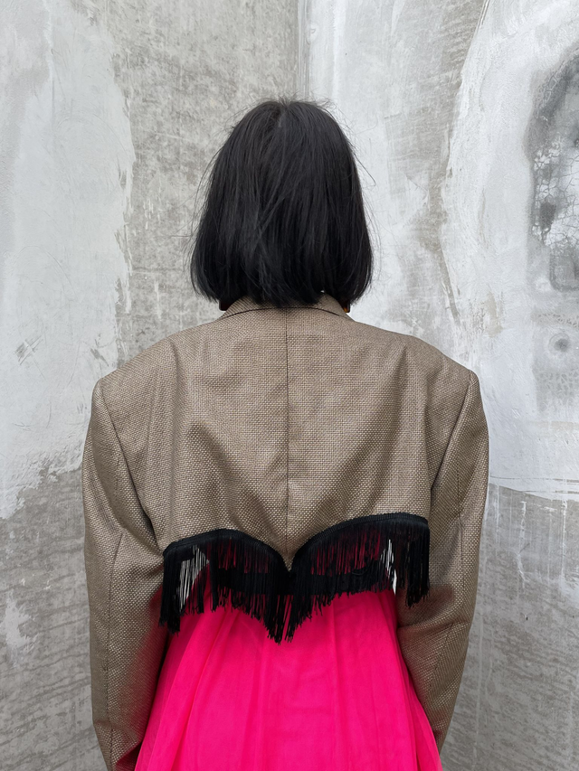 (Prototype) Blazer Upcycled - Cœur Franges - L