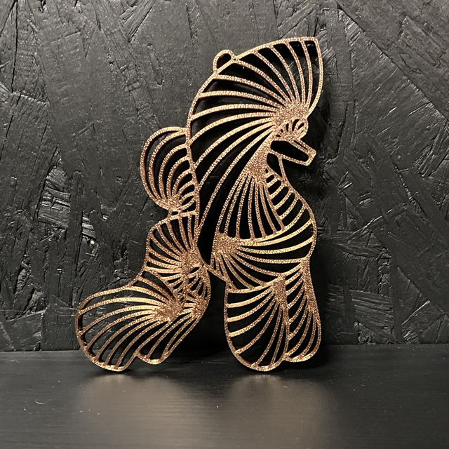 3D - Poodle Puppy Brown Sparkle