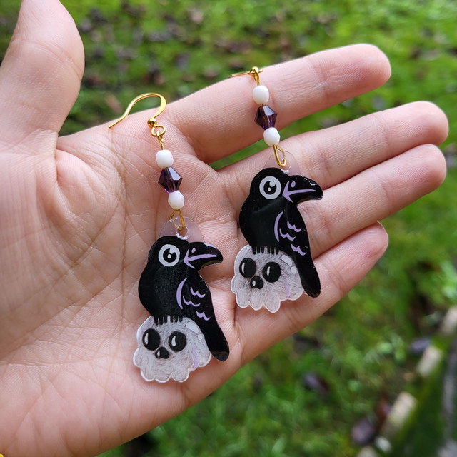 Boucle d'oreille Corbeaux