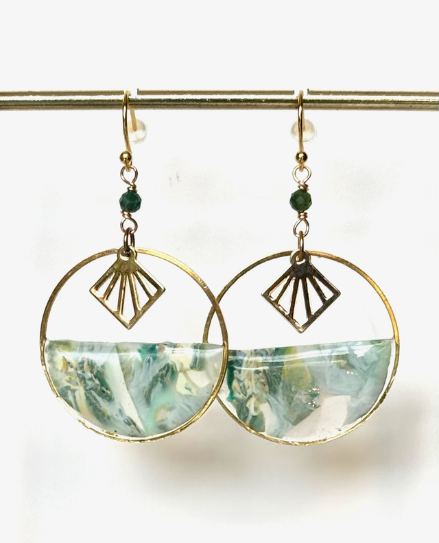 Boucles « Cercles de mousse » 