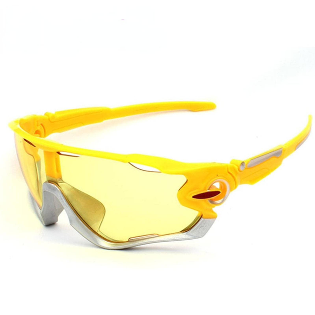 Cycling Glasses - Clear Lens - Yellow 