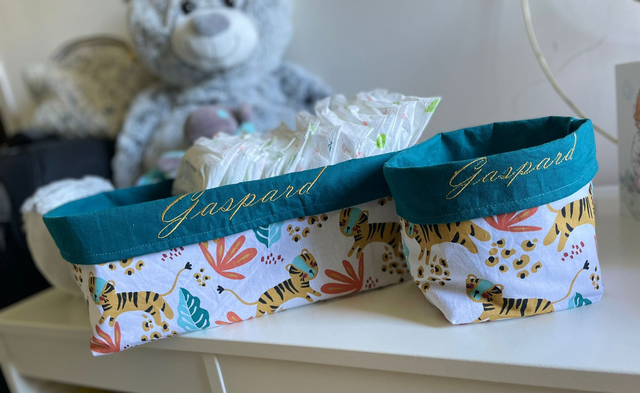 ​👶 Ensemble de 3 panières gigognes et de 12 lingettes🎀