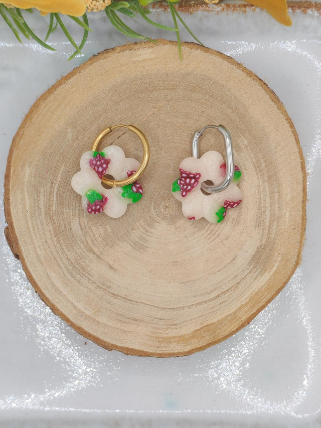 Fleur Nina raisin blanc réversible