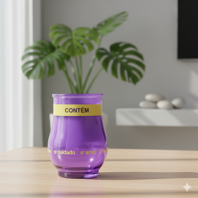 POTE VIDRO ROXO 350ML