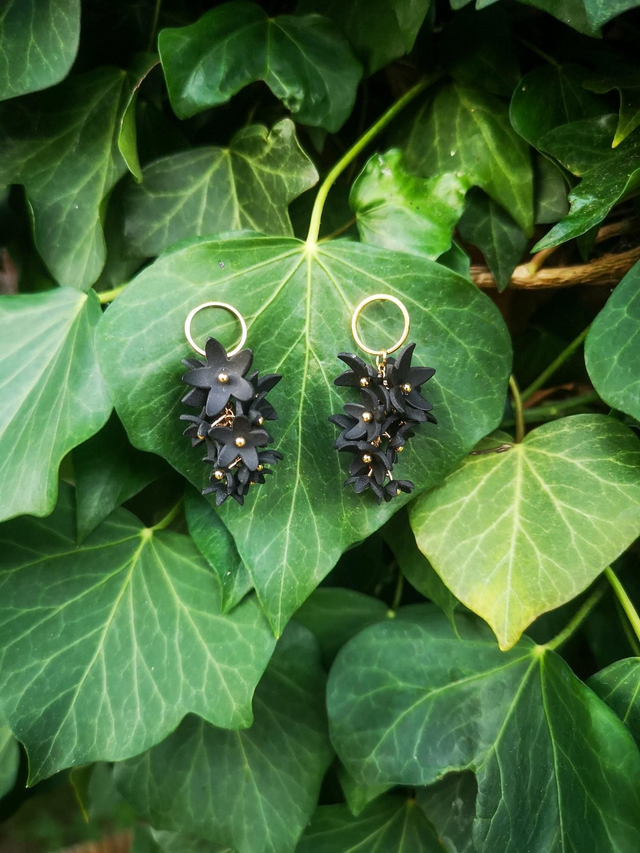 Collection Florale Songe nocturne - Boucles d'oreilles Ophélie