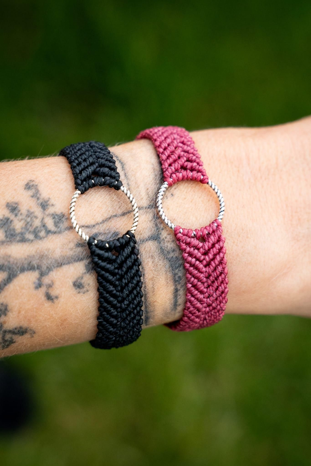 Duo de bracelets micro-macramé