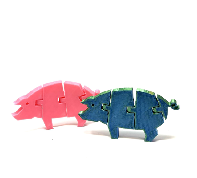 3D Printed Articulated Pig Fidget Toy